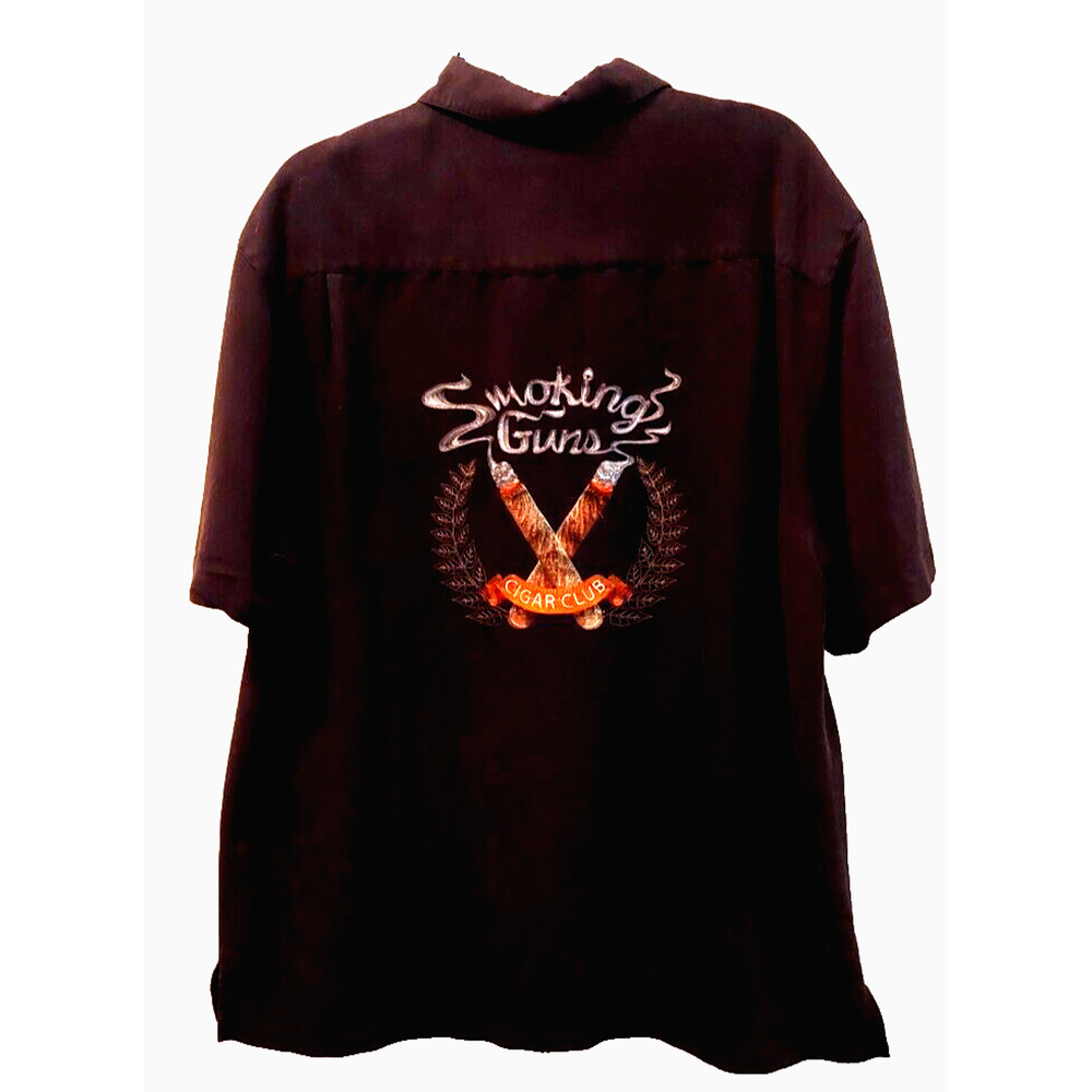 Caribbean Men's Smoking Gun Short Sleeve Woven‎ Shirt Black XL